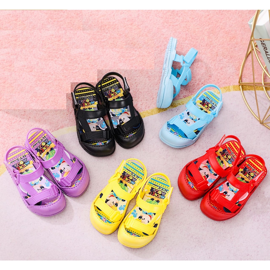 Sendal Anak Laki Laki Umur 9 Bulan 1 2 3 4 Tahun BIRU Anti Licin Motif Kartun Alas Karet Sepatu Sandal Anak Cowok Elastis Lucu Nyaman DIpakai