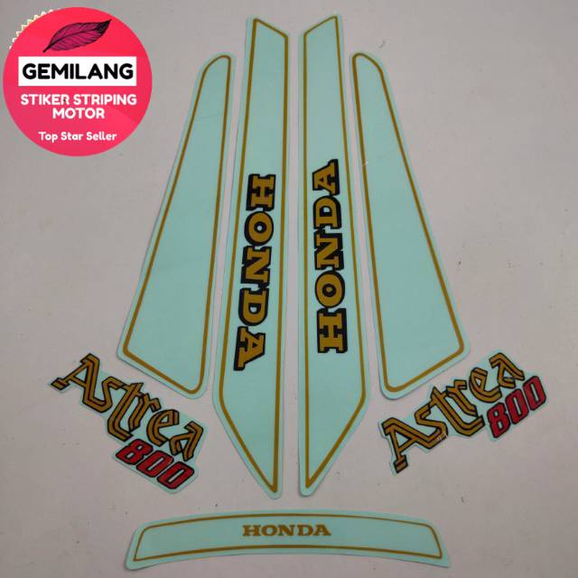 Jual Striping Decal Polet Sticker Honda Astrea 800 Gold Stiker Motor