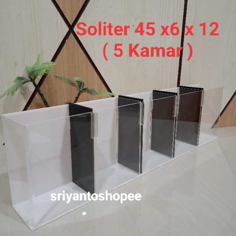 Promo Soliter Akrilik 5 Kamar Akuarium Cupang Sekat Bahan Full Akrilik