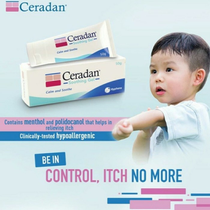 [FREE Handuk Muka] CERADAN Soothing Gel 50gr Pereda Gatal Kulit Sensitif Atopik Kering Itchy Cream Atopic Skin