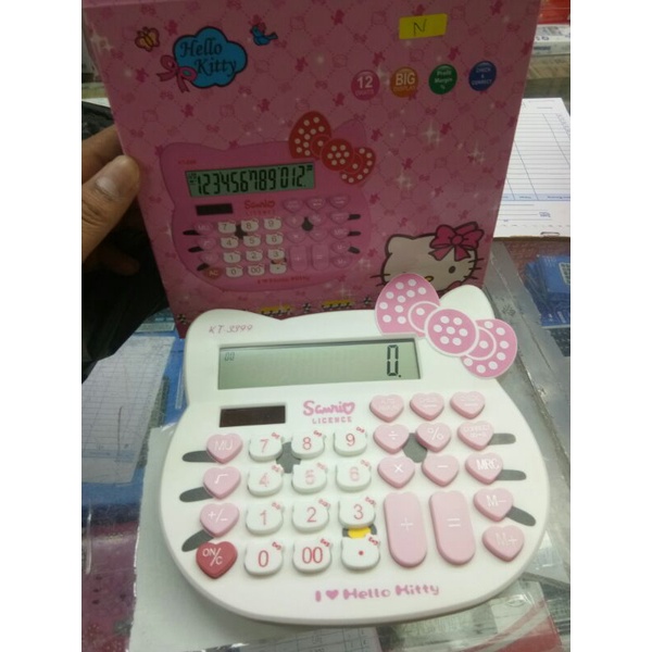 Kalkulator Hello Kitty Ukuran Besar BateraiAA 12 digit termurah