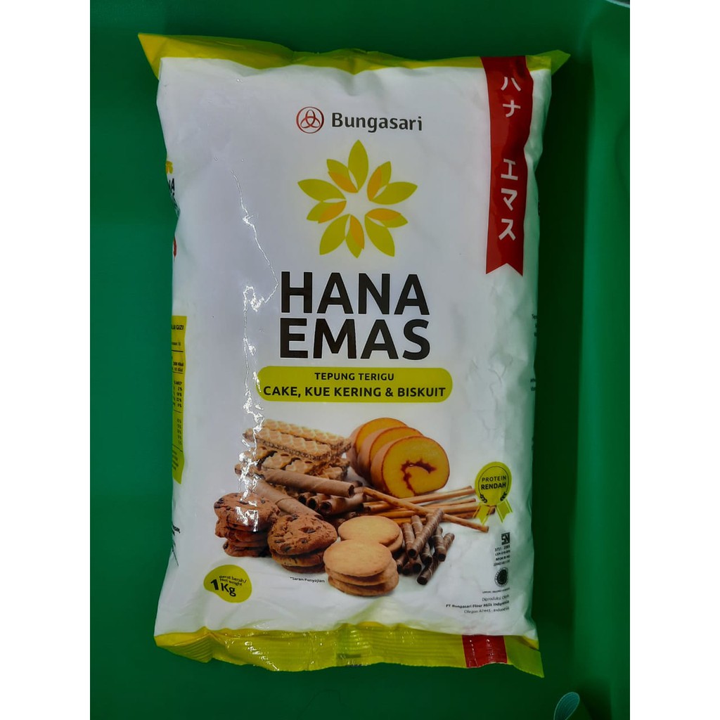 

Bungasari Hana Emas 1kg Tepung Terigu Cake Kue Kering Rendah Protein