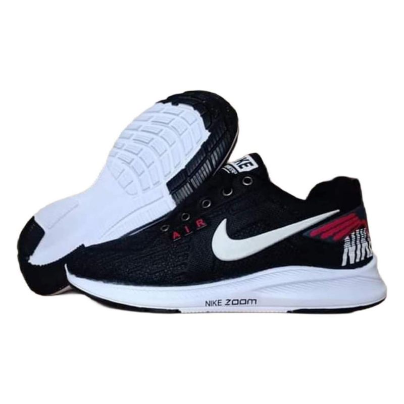snakers cewek Nike zoom/ sepatu senam/sepatu wanita-Hitam putih