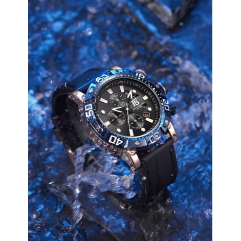 Jam Tangan Pria Sport T5 H 3855G Chronograph Tanggal Aktif & Paper Bag - Bisa Bayar Ditempat - COD -