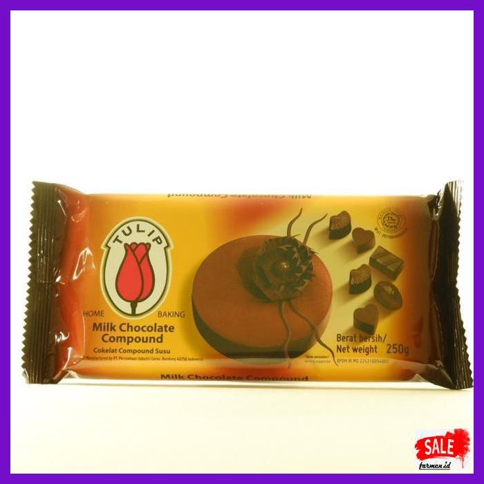 

SAKMACOKLAT- TULIP MILK CHOCOLATE COMPOUND 250GR -MAKANAN-MINUMAN.