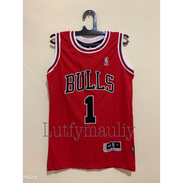 Jual Jersey Basket Nba Full Bordir Chicago Bulls Derrick Rose Grade