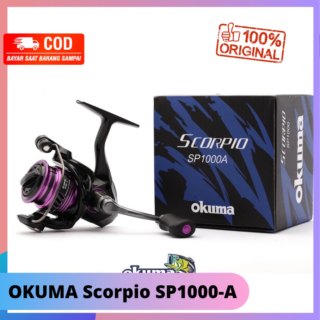 Reel Pancing Spinning OKUMA Scorpio SP1000-A  4 + 1BB 209G Umpan Mikro Gulungan Rel Rill Murah