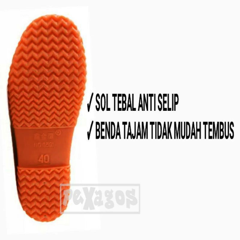 SEPATU PETANI SEPATU BOOTS ANTI KEONG SAWAH SEPATU SAWAH SEPATU BOOT KARET SEPATU BOOTS KARET (60cm)