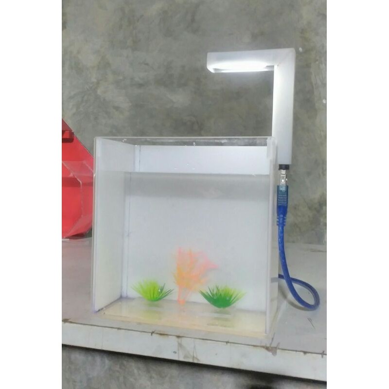 Soliter Akrilik  ukuran 15 x 7 x 15 cm /Aquarium Mini / Aquascape / Akuarium Cupang