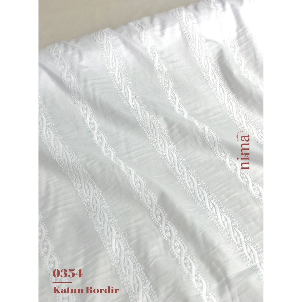 1/2 Meter Kain Katun &amp; Satin Bordir Premium