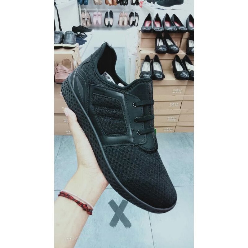 sepatu sekolah hitam polos tanpa tali northstar