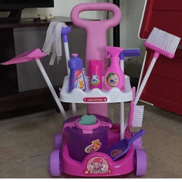 

mainan anak murah magical cleaning set trolley Limited