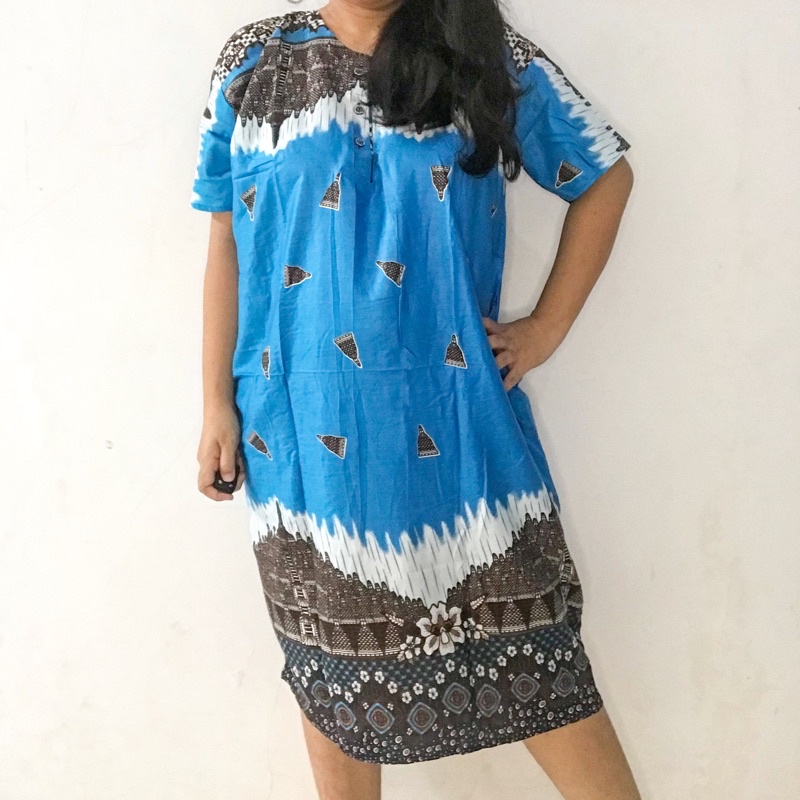 Daster Adem Jumbo Kekinian (biru)