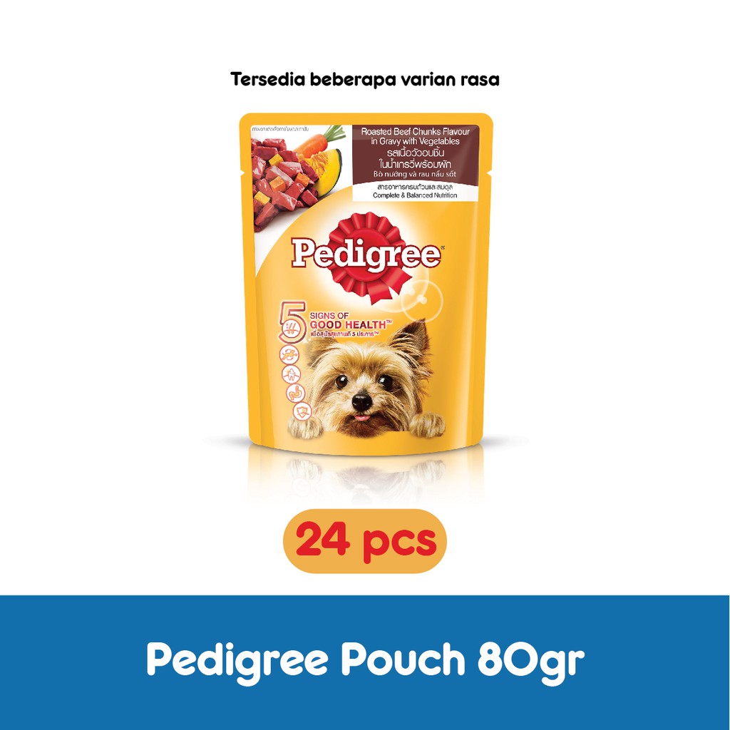 PEDIGREE® Makanan Anjing Basah Pouch  80 g - Isi 24