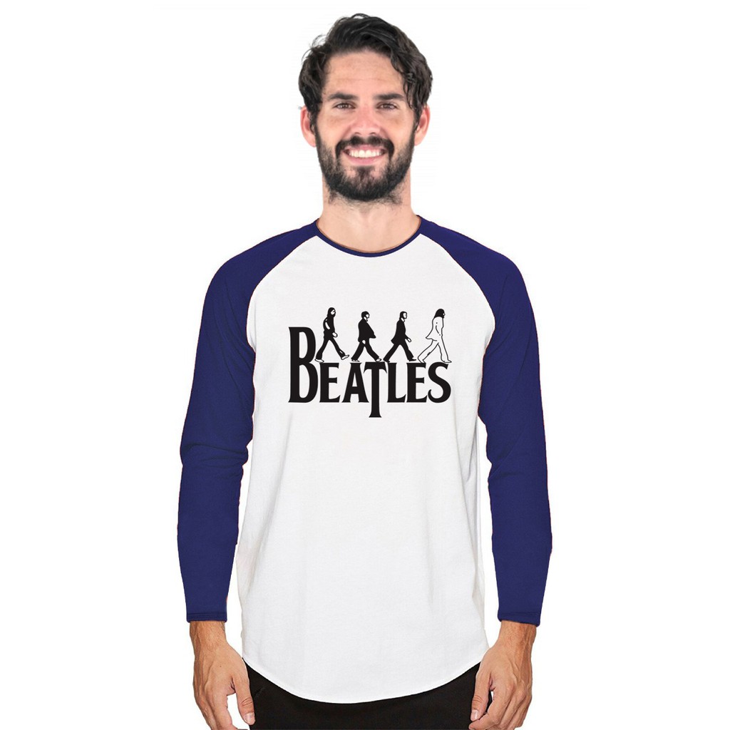 Myco Kaos Raglan |  Beatles | lengan panjang | Kaos Pria | Ukuran M - L - XL - XXL