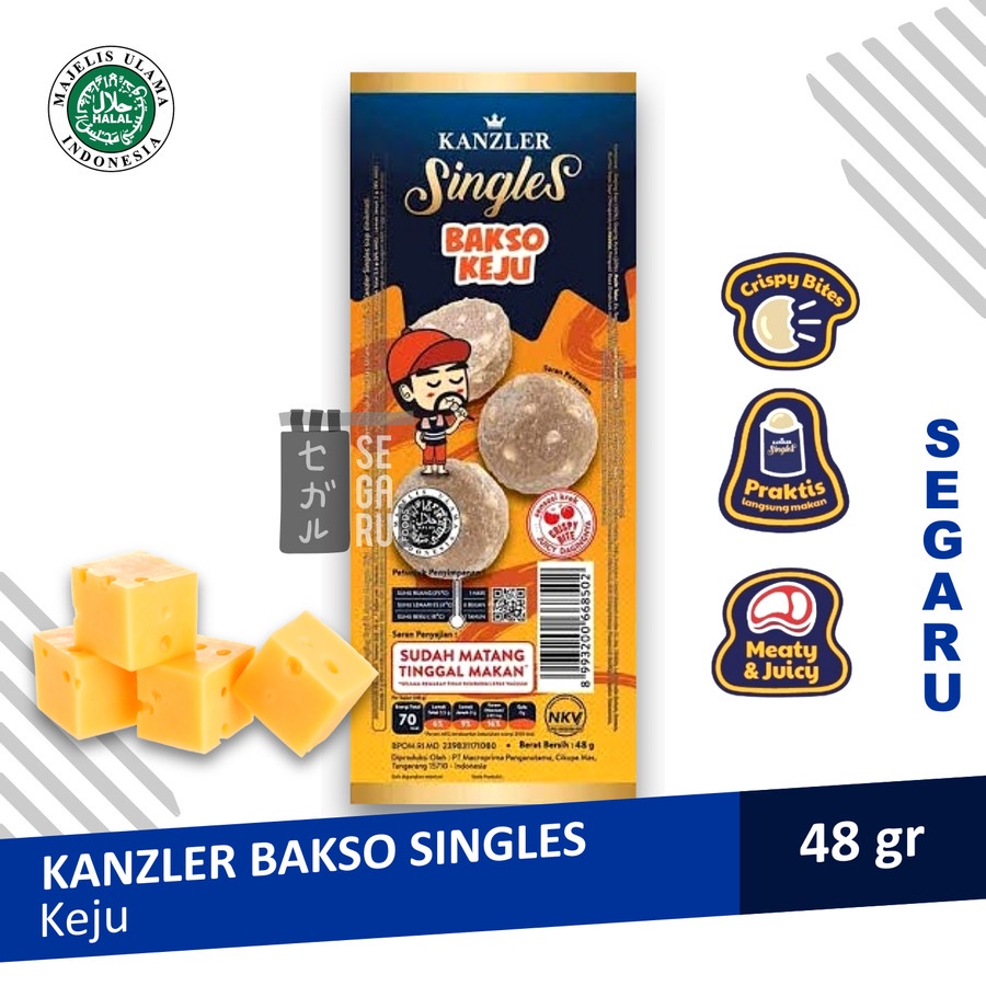 Sosis KANZLER Singles Sosis / Bakso Original / Keju / Hot per Pack