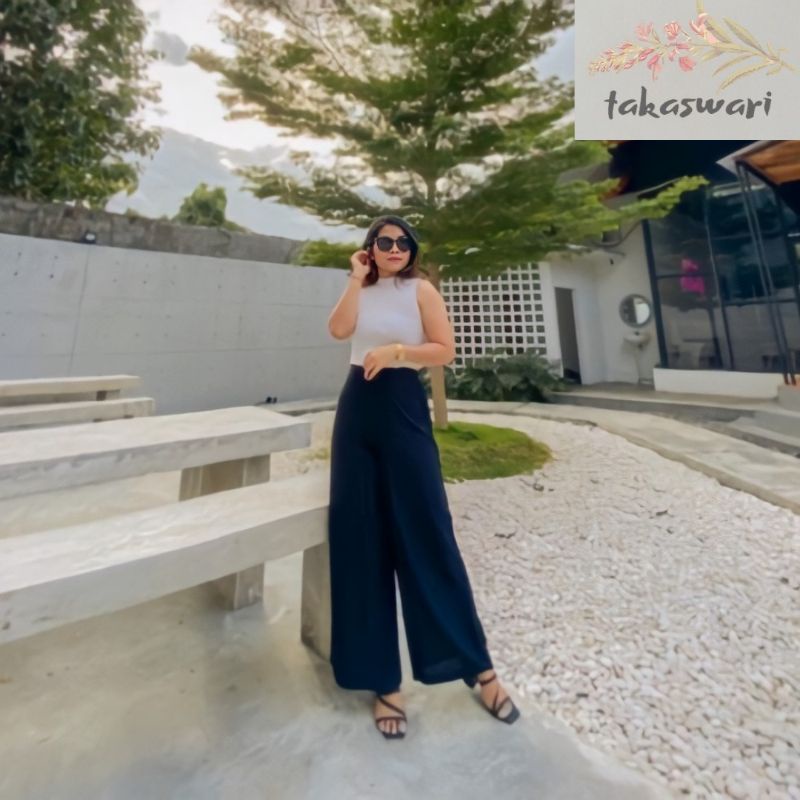 Highwais Celana Kulot Panjang Wanita || Celana Kulot Bali Murah || Fashion Wanita Murah