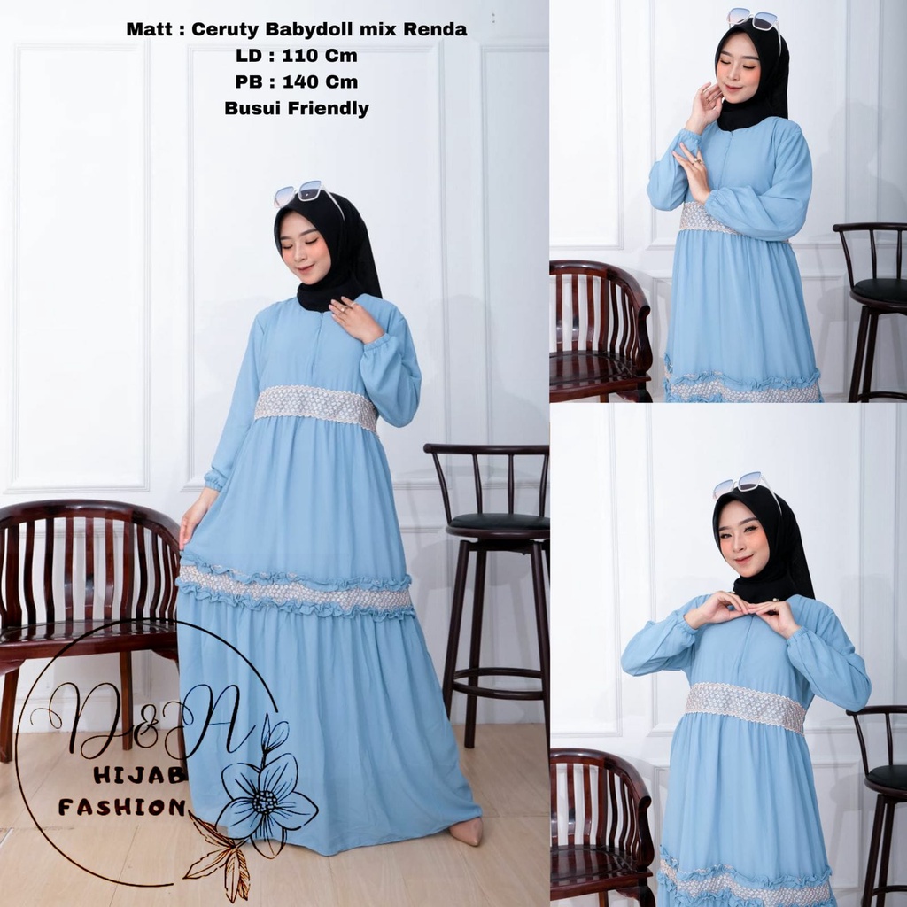 GAMIS KONDANGAN WANITA TERBARU BAHAN CERUTY BABY DOLL/GAMIS WANITA/GAMIS CERUTY BABYDOLL