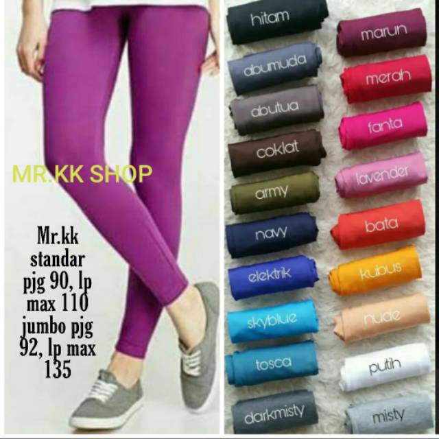 Legging dewasa polyester size STANDAR dan JUMBO