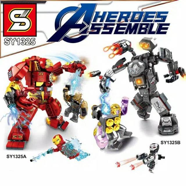 BRICK IRONMAN HULKBUSTER THANOSWAR MACHINE HEROES ASSEMBLE LEGO SY1325 MARVEL