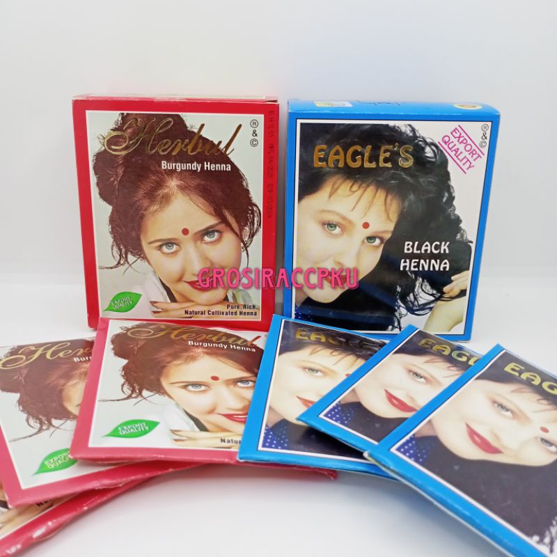 Henna Semir Rambut Henna Eagles Black /burgundy / hitam / merah murah meriah