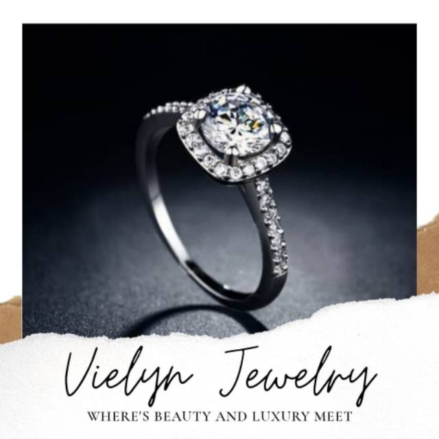 Cincin Wanita Solitaire Swarovski S925 [VIELYN JEWELRY]