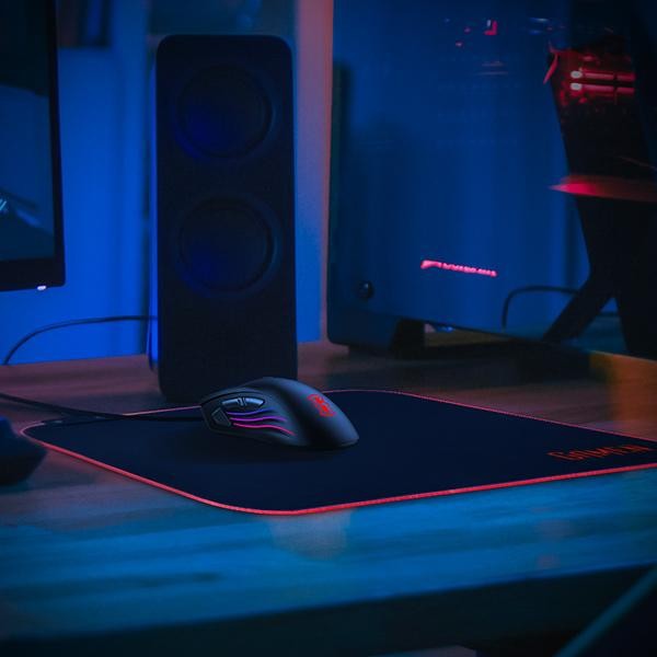 Gamen GP-Halo Gaming Mouse Pad RGB Lightning Anti Slip Rubber Black