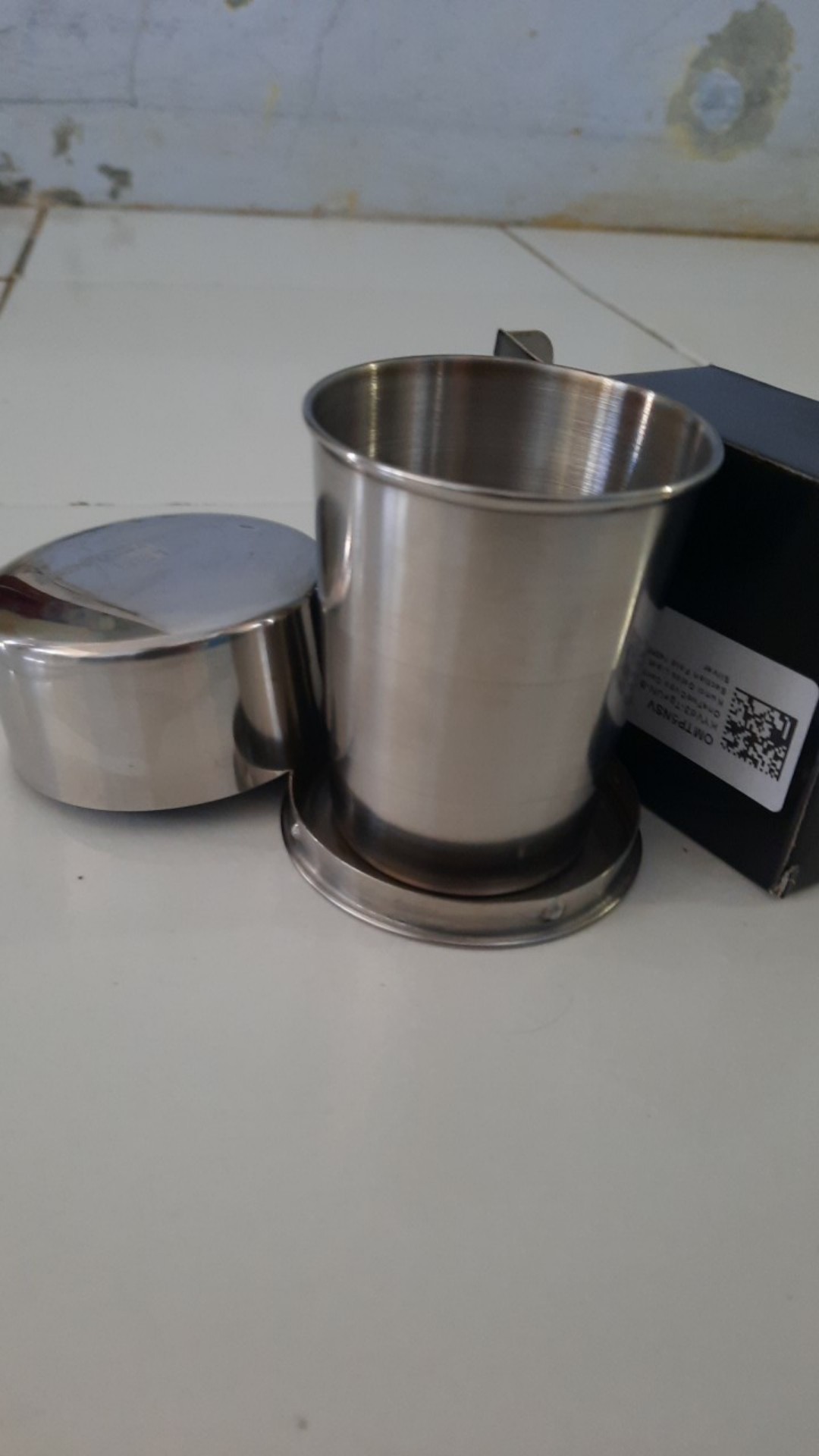 Gelas Cangkir Lipat Folding Cup Bpa Free Stainless Steel 75ml - 240ml