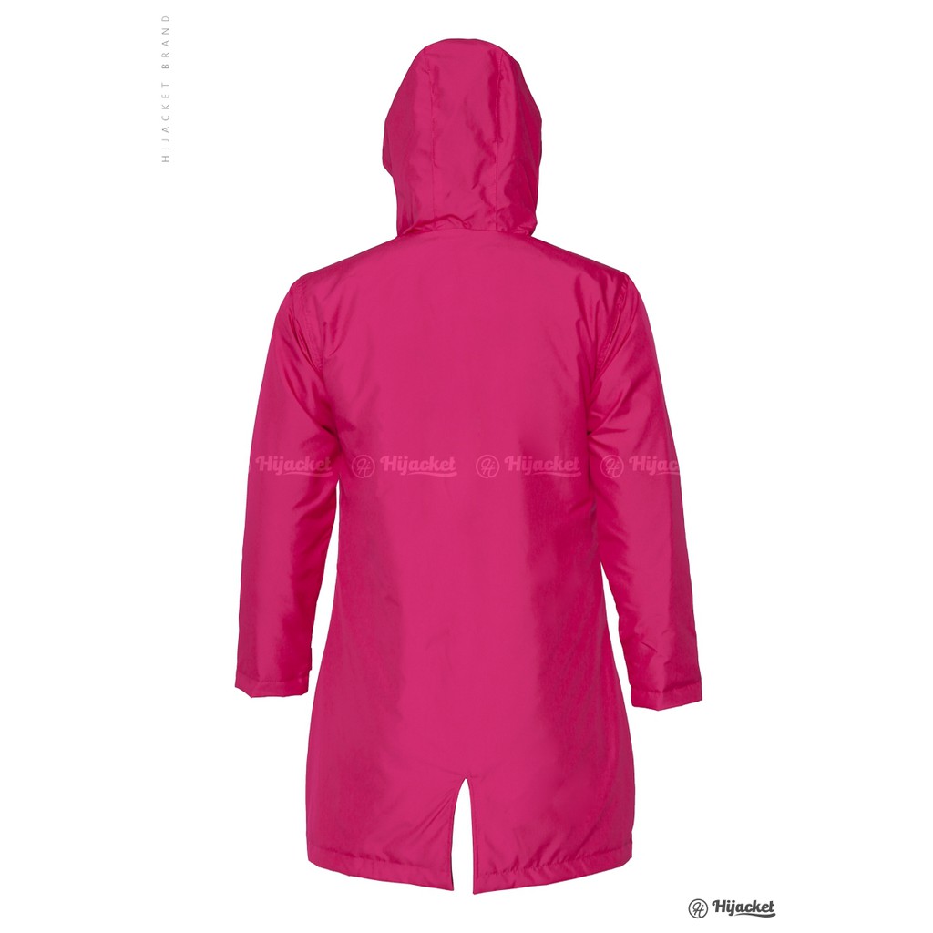 Hijacket Ixora Deep Pink Wind & Water Prouf Original  Jaket Wanita Muslimah Jaket Parka Hijaket-5