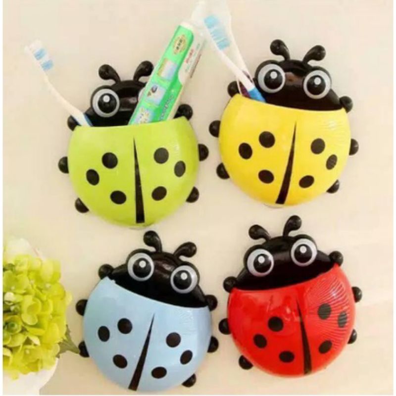 1 pc Tempat sikat gigi anak bentuk kumbang lucu