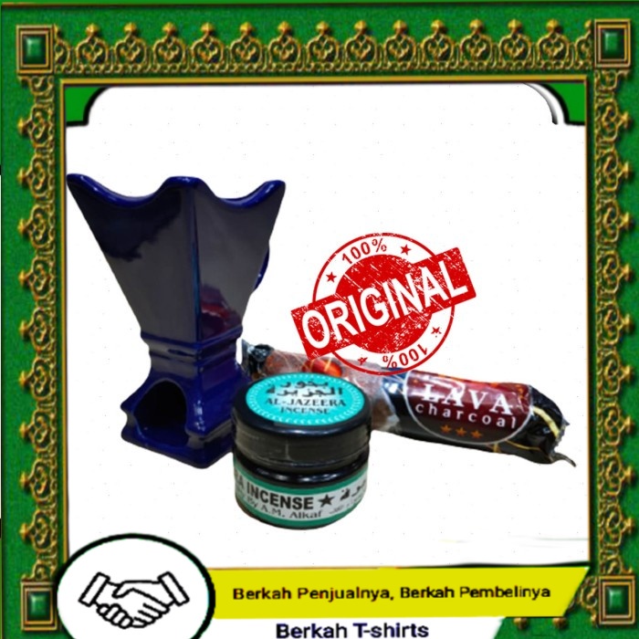 Paket Bukhur Lengkap Frapen Keramik Bukhur Al Jazeera Dan Arang Magic