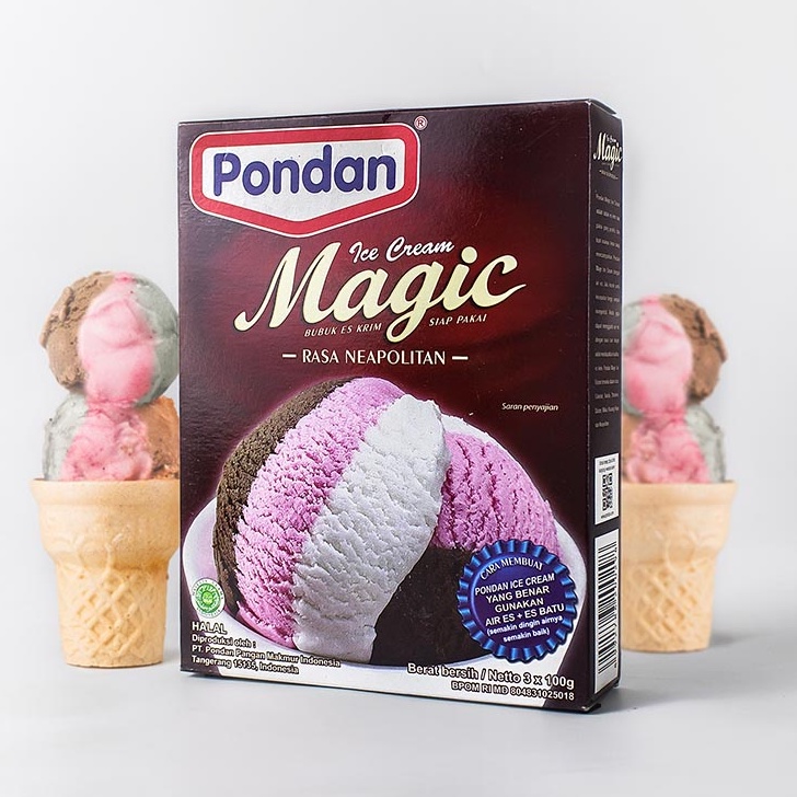 

Pondan Ice Cream Neopolitan 300 gram ( 3 rasa )