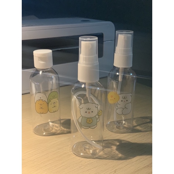 KAWAI Botol 60 ML BERGAMBAR KARAKTER Botol Isi Ulang Serbaguna PREMIUM