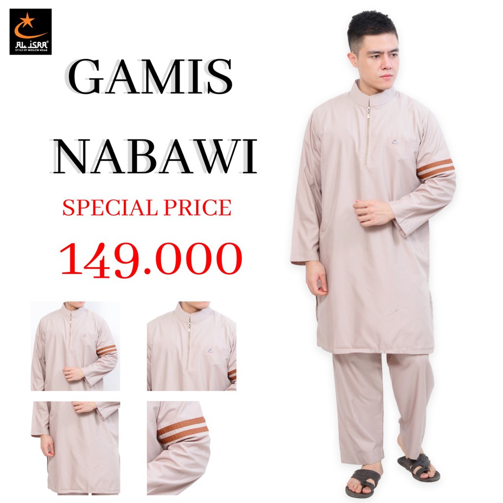 Al Isra Setelan Gamis  Nabawi  Baju  Gamis  Pria  Shopee 