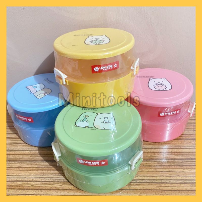 Tempat Bekal Bulat Kecil / Lion Star SB-14 Round Pop Lunch BPA Free