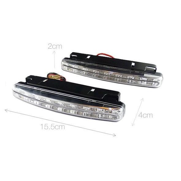 LED Car Driving Daylight Daytime Running LED Head Lamp Lampu DRL White Fog Light