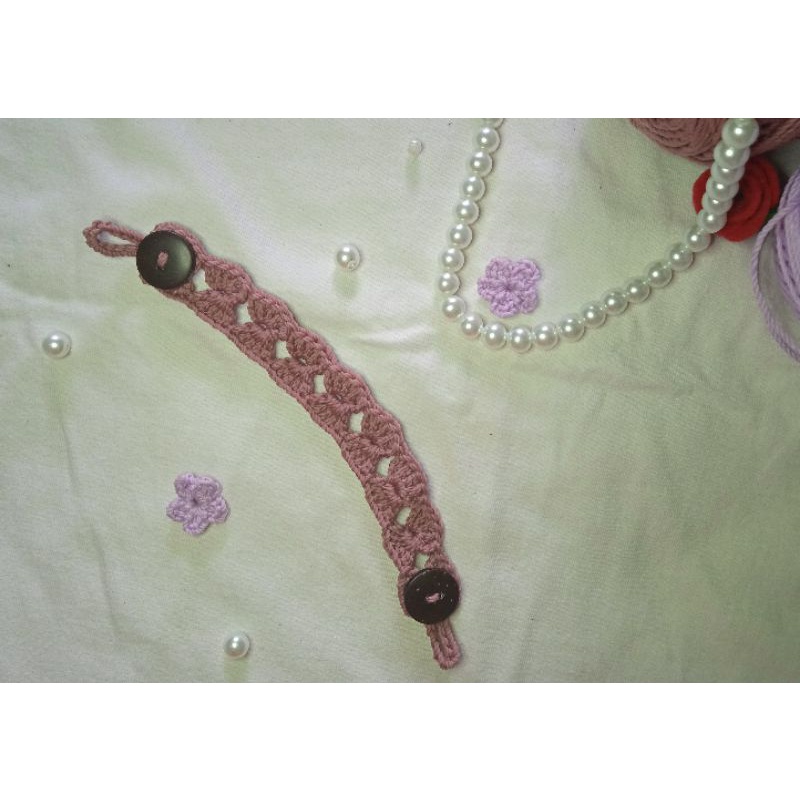 Konektor Masker Rajut Pita