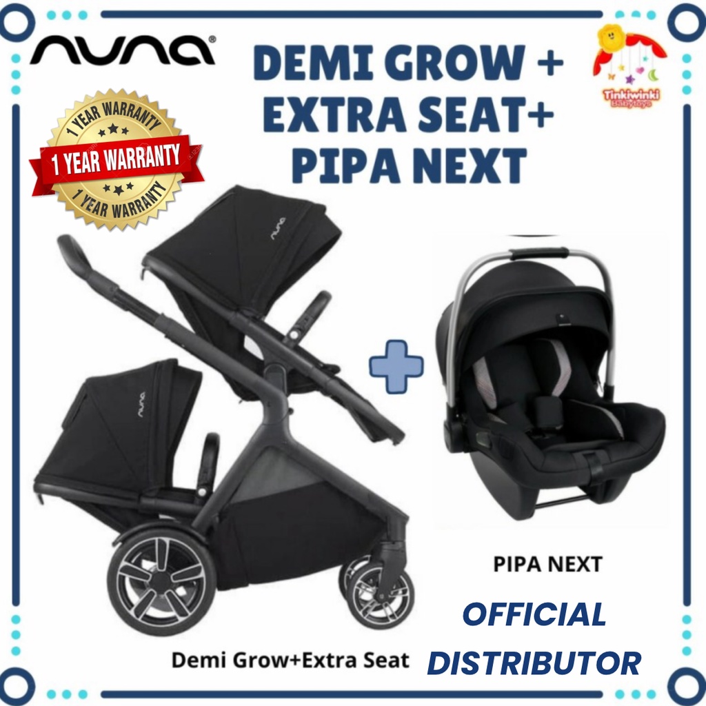 NUNA DEMI GROW + EXTRA SEAT + PIPA NEXT