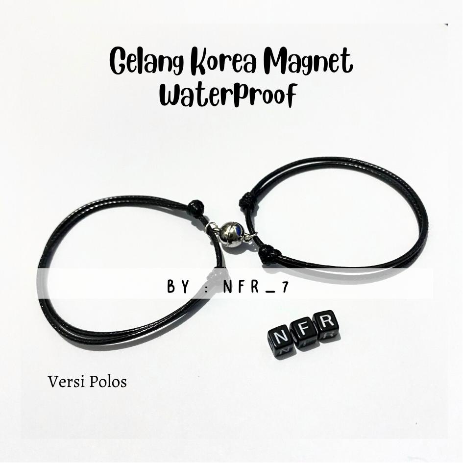 (2Pcs) Gelang Magner Couple Sepasang, Tali Korea Waterproof, Magnet Clasp