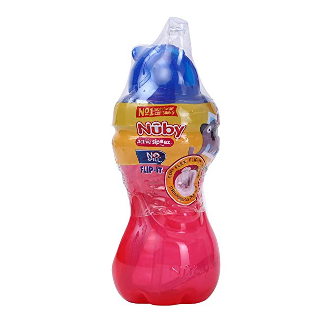 Nuby - Twin Handle Flip it with Straw 300ML