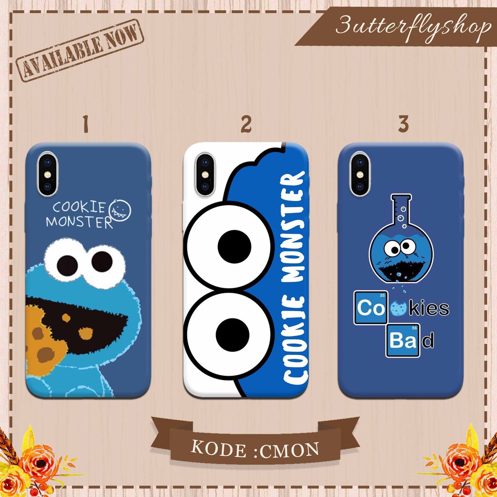 Cookie Monster casing case HP y71 v5 v7 v11 realme 5 pro vivo s1 iphone 7 samsung j5 redmi 5a xiaomi