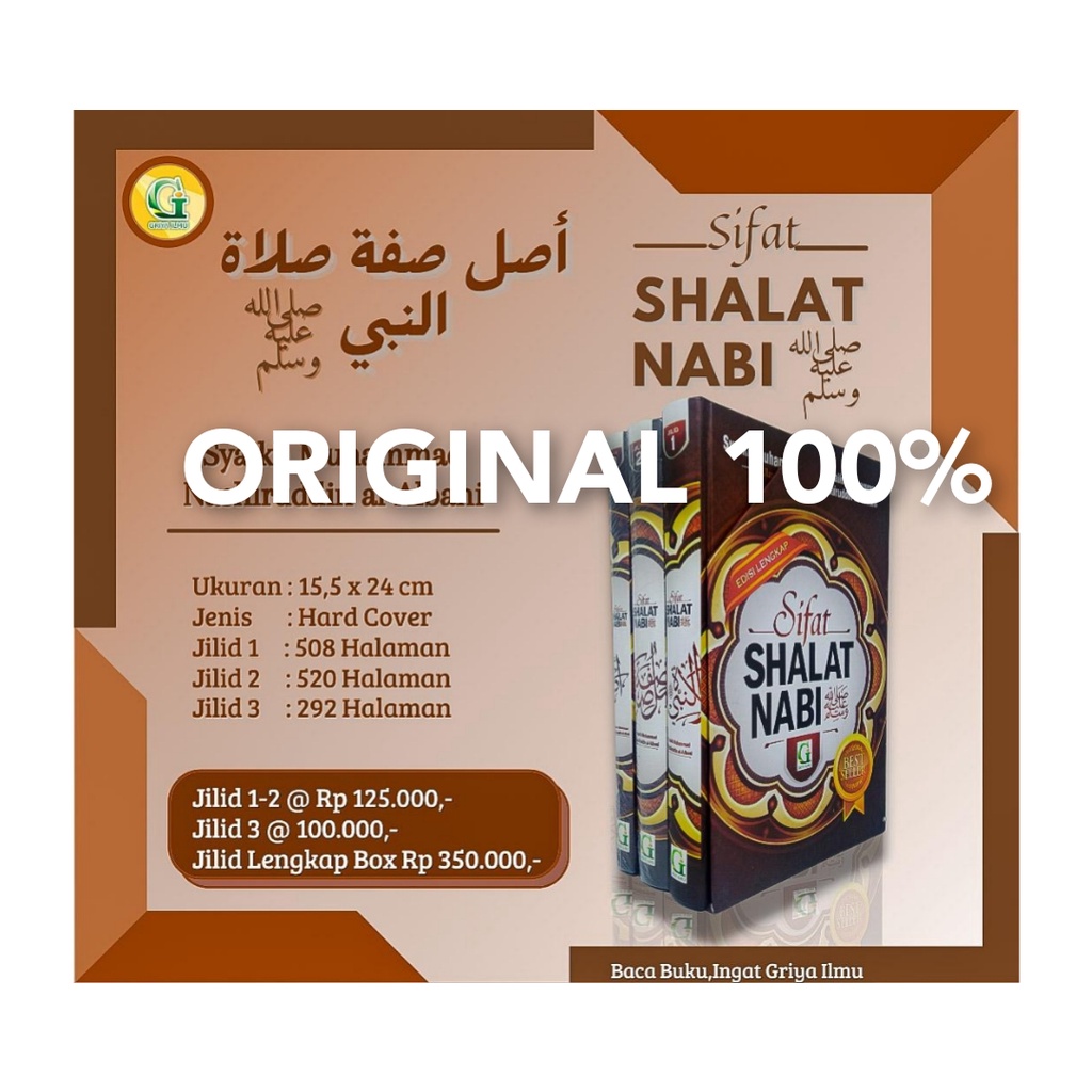 Sifat Shalat Nabi 3 Jilid Lengkap - Griya ilmu