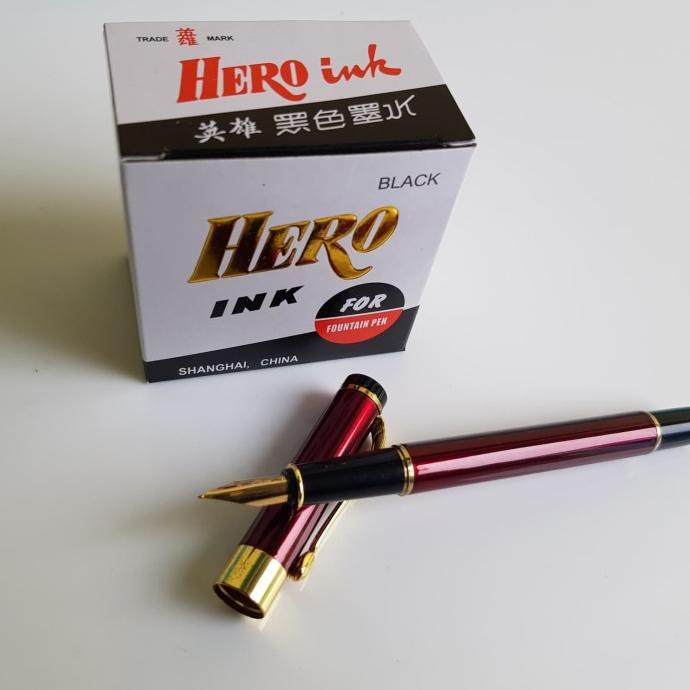 

Paket Klik. Fountain Pen 021 Red Dan Tinta Hero Ink 50ML.Pena .Pulpen. Terbaru