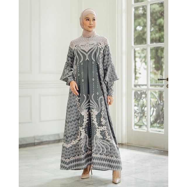 GEULIS DEKAP SERIES GAUDY DRESS - STONE XS