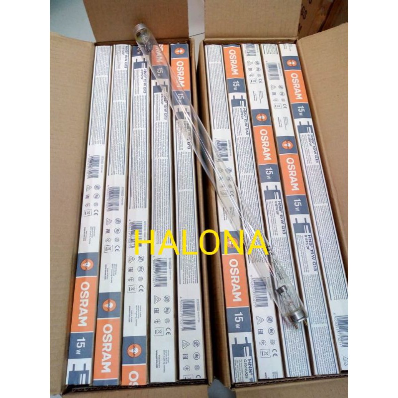 Lampu UV C 15W G13 Type T8 HNS PURITECH OSRAM (Packing Pipa Paralon)