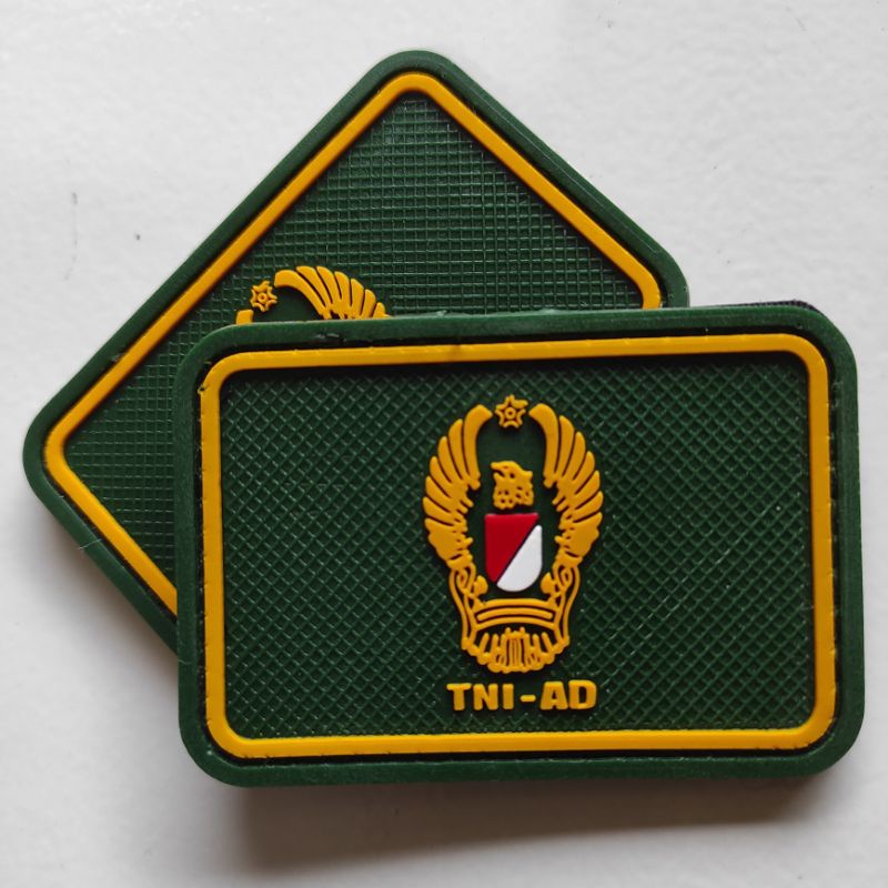 patch rubber logo ekapaksi dasar hijau/patch rubber tni/tempelan emblem karet velcro