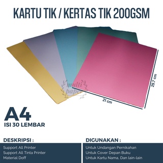 Jual Kertas Tik A4 200gr isi 30 lembar / Kertas Gambar A4 / Kertas