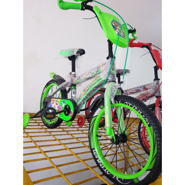 Sepeda Anak Sepeda BMX 16 inch PLATINUM ( JARI-JARI MOTOR ) ( Warna Hijau / Green )