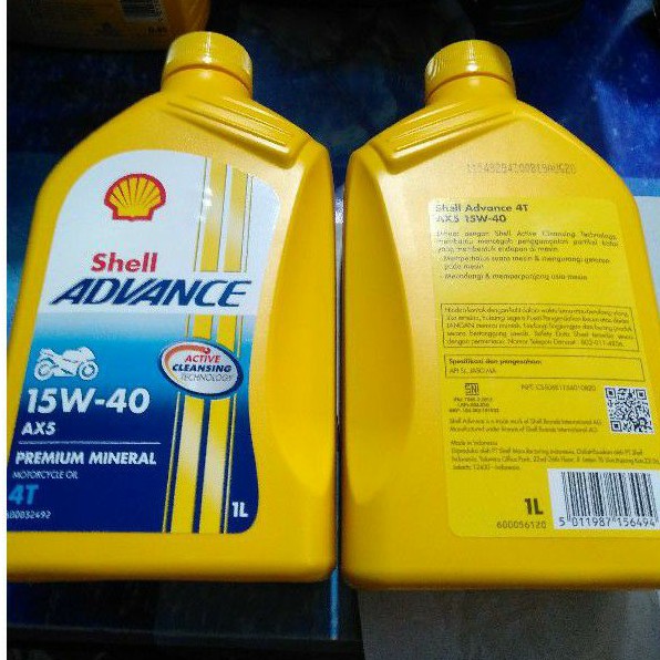 Shell advance ax5 1 lt 4 tax SAE 15-40