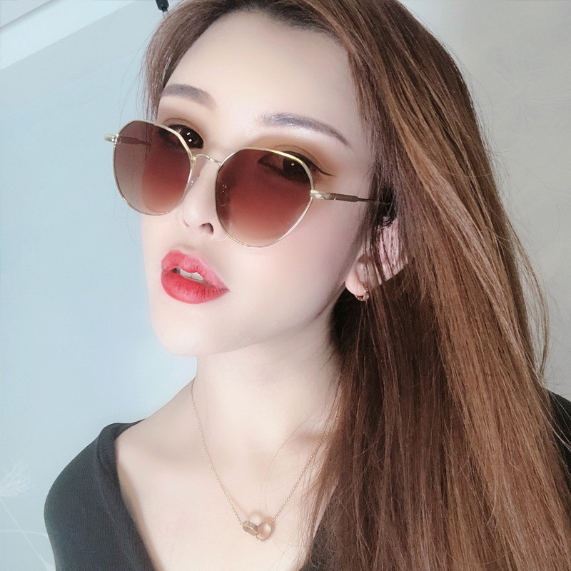 (Fy)COD TERMURAH KACAMATA IMPORT FASHION FRAME METAL KACAMATA KEKINIAN  NEW SUNGLASSES  IMPORT